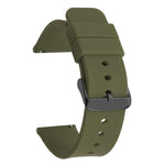 xDfind Stainless Steel Black Pin Buckle Solid Color Silicone Waterproof Watch Band, 10mm, 12mm, 14mm, 15mm