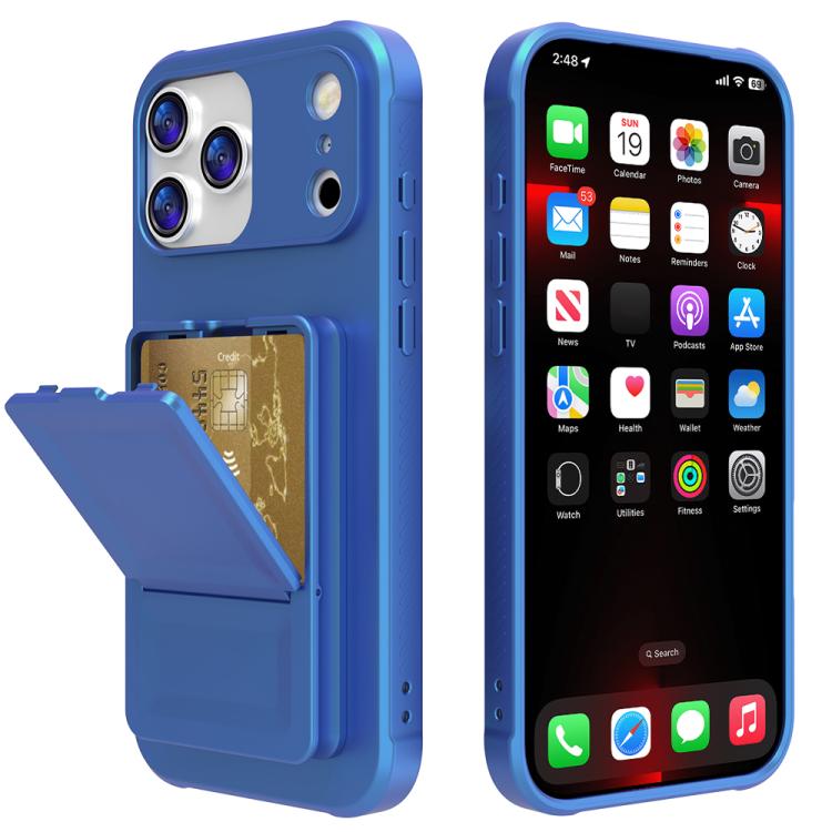 เคสโทรศัพท์กระเป๋าใส่บัตรกระจกซ่อนแบบสัมผัสนุ่ม TPU พร้อมขาตั้ง สำหรับ iPhone 17 Pro Max, สำหรับ iPhone 17 Pro, สำหรับ iPhone 17, สำหรับ iPhone Air