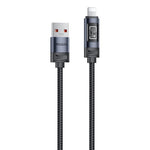 สายชาร์จและข้อมูล Yesido CA138L 12W 2.4A USB เป็น 8 พิน พร้อมจอแสดงผล OLED, USB เป็น 8 พิน