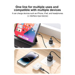 สายชาร์จและข้อมูล Yesido CA138L 12W 2.4A USB เป็น 8 พิน พร้อมจอแสดงผล OLED, USB เป็น 8 พิน