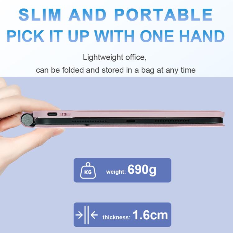 เคสแท็บเล็ตหนังพร้อมคีย์บอร์ดบลูทูธและทัชแพด สำหรับ iPad 2025 / 2022, สำหรับ iPad Air 13 2025 / 2024 / Pro 12.9 2022