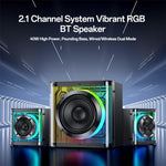ลำโพงบลูทูธระบบ 2.1 ช่องเสียง 40W พร้อมซับวูฟเฟอร์และไฟ RGB สีสันสดใส Yesido YSW41, YSW41