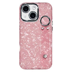 Plating Shell Texture Wristband Holder TPU Phone Case with Lens Film, For iPhone 13