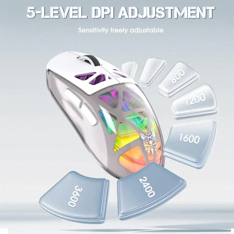 เมาส์ไร้สาย ONIKUMA CW930 2.4GHz + BT + สายเคเบิล แบบสามโหมด ไฟ RGB, CW930
