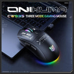 เมาส์ไร้สาย ONIKUMA CW935 12800DPI 2.4GHz + BT + สายเคเบิล แบบสามโหมด ไฟ RGB, CW935