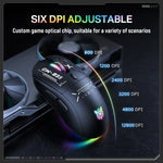 เมาส์ไร้สาย ONIKUMA CW935 12800DPI 2.4GHz + BT + สายเคเบิล แบบสามโหมด ไฟ RGB, CW935