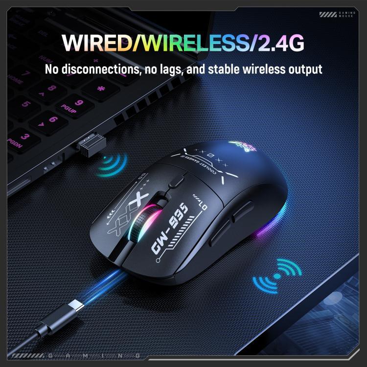 เมาส์ไร้สาย ONIKUMA CW935 12800DPI 2.4GHz + BT + สายเคเบิล แบบสามโหมด ไฟ RGB, CW935