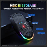 เมาส์ไร้สาย ONIKUMA CW935 12800DPI 2.4GHz + BT + สายเคเบิล แบบสามโหมด ไฟ RGB, CW935