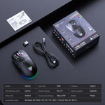 เมาส์ไร้สาย ONIKUMA CW935 12800DPI 2.4GHz + BT + สายเคเบิล แบบสามโหมด ไฟ RGB, CW935