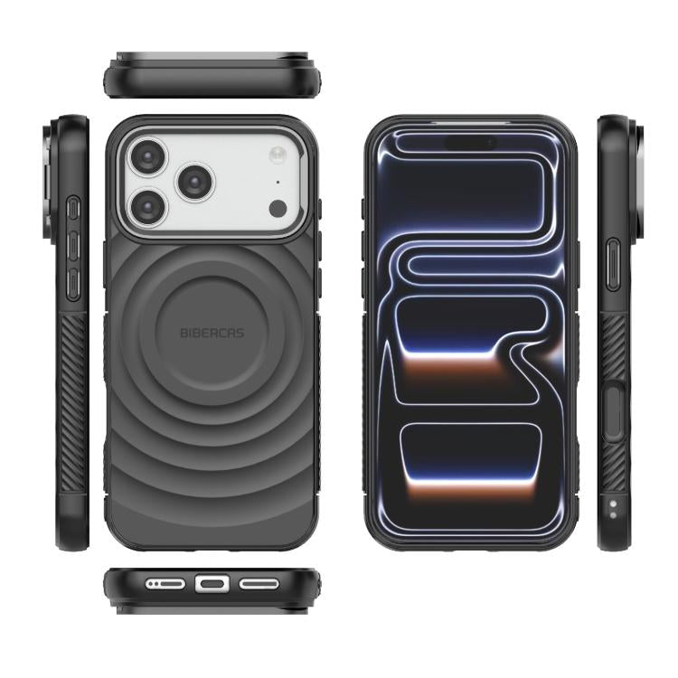 เคสโทรศัพท์ TPU แม่เหล็กลายคลื่น BIBERCAS สำหรับ iPhone 17 Pro Max