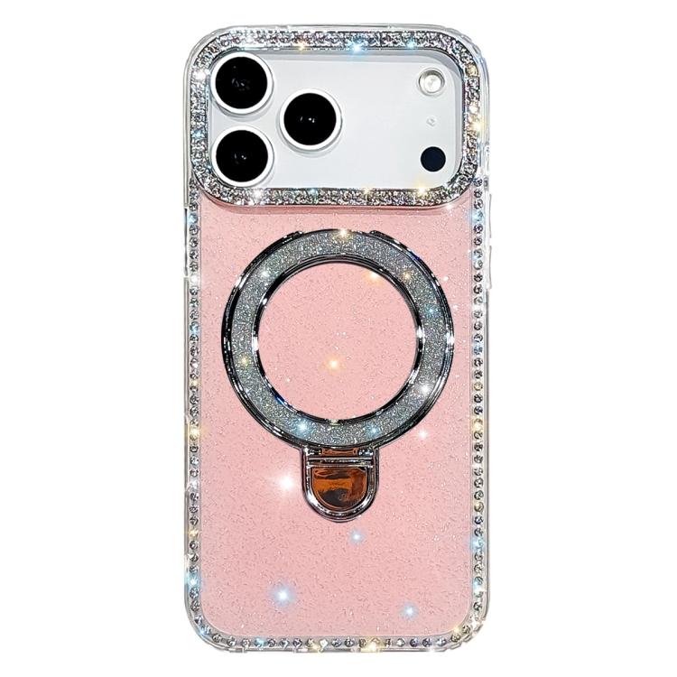เคสโทรศัพท์ IMD สองด้านประดับเพชรกลิตเตอร์พร้อมขาตั้ง สำหรับ iPhone 17 Pro Max, สำหรับ iPhone 17 Pro, สำหรับ iPhone 17, สำหรับ iPhone Air, สำหรับ iPhone 16 Pro Max, สำหรับ iPhone 16 Pro, สำหรับ iPhone 16 Plus, สำหรับ iPhone 16