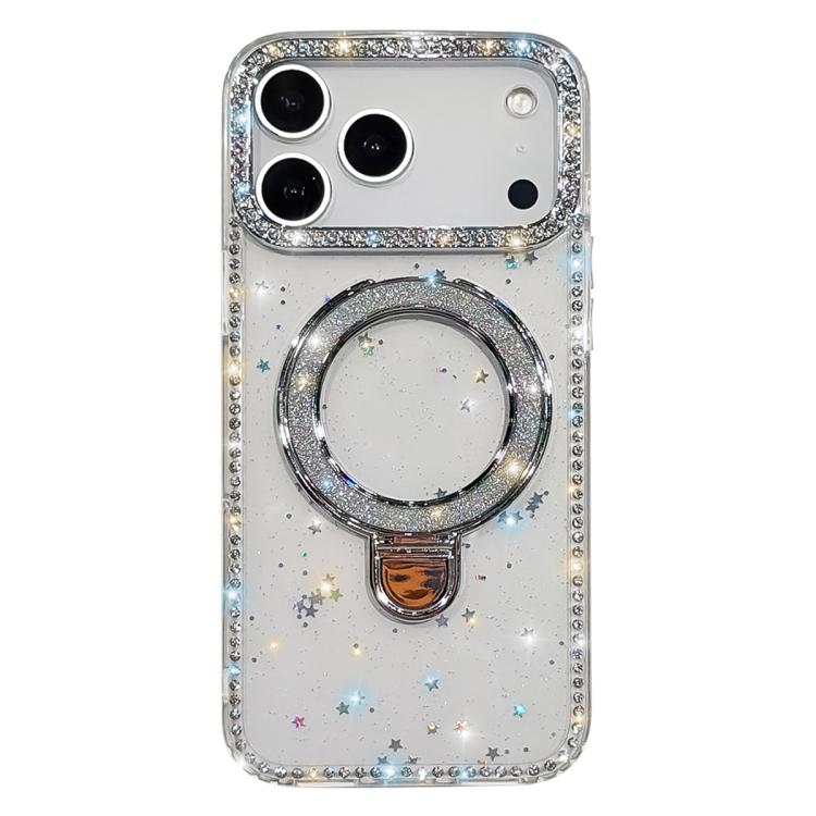 เคสโทรศัพท์ IMD สองด้านประดับเพชรกลิตเตอร์พร้อมขาตั้ง สำหรับ iPhone 17 Pro Max, สำหรับ iPhone 17 Pro, สำหรับ iPhone 17, สำหรับ iPhone Air, สำหรับ iPhone 16 Pro Max, สำหรับ iPhone 16 Pro, สำหรับ iPhone 16 Plus, สำหรับ iPhone 16