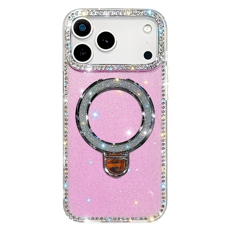 เคสโทรศัพท์ IMD สองด้านประดับเพชรกลิตเตอร์พร้อมขาตั้ง สำหรับ iPhone 17 Pro Max, สำหรับ iPhone 17 Pro, สำหรับ iPhone 17, สำหรับ iPhone Air, สำหรับ iPhone 16 Pro Max, สำหรับ iPhone 16 Pro, สำหรับ iPhone 16 Plus, สำหรับ iPhone 16