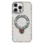 เคสโทรศัพท์ IMD สองด้านประดับเพชรกลิตเตอร์พร้อมขาตั้ง สำหรับ iPhone 17 Pro Max, สำหรับ iPhone 17 Pro, สำหรับ iPhone 17, สำหรับ iPhone Air, สำหรับ iPhone 16 Pro Max, สำหรับ iPhone 16 Pro, สำหรับ iPhone 16 Plus, สำหรับ iPhone 16