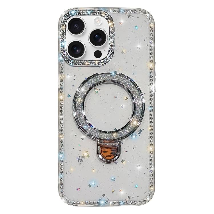 เคสโทรศัพท์ IMD สองด้านประดับเพชรกลิตเตอร์พร้อมขาตั้ง สำหรับ iPhone 17 Pro Max, สำหรับ iPhone 17 Pro, สำหรับ iPhone 17, สำหรับ iPhone Air, สำหรับ iPhone 16 Pro Max, สำหรับ iPhone 16 Pro, สำหรับ iPhone 16 Plus, สำหรับ iPhone 16