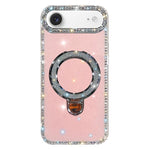 เคสโทรศัพท์ IMD สองด้านประดับเพชรกลิตเตอร์พร้อมขาตั้ง สำหรับ iPhone 17 Pro Max, สำหรับ iPhone 17 Pro, สำหรับ iPhone 17, สำหรับ iPhone Air, สำหรับ iPhone 16 Pro Max, สำหรับ iPhone 16 Pro, สำหรับ iPhone 16 Plus, สำหรับ iPhone 16