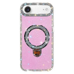 เคสโทรศัพท์ IMD สองด้านประดับเพชรกลิตเตอร์พร้อมขาตั้ง สำหรับ iPhone 17 Pro Max, สำหรับ iPhone 17 Pro, สำหรับ iPhone 17, สำหรับ iPhone Air, สำหรับ iPhone 16 Pro Max, สำหรับ iPhone 16 Pro, สำหรับ iPhone 16 Plus, สำหรับ iPhone 16