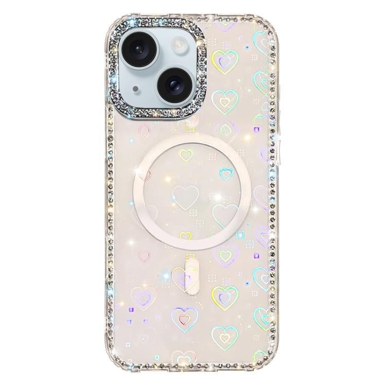 เคสโทรศัพท์แม่เหล็กไฮบริด TPU PC IMD สองด้านประดับเพชร สำหรับ iPhone 15 Pro Max, สำหรับ iPhone 15 Pro, สำหรับ iPhone 15, สำหรับ iPhone 14, สำหรับ iPhone 14 Pro, สำหรับ iPhone 14 Pro Max, สำหรับ iPhone 13 Pro Max, สำหรับ iPhone 13 Pro