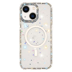 เคสโทรศัพท์ไฮบริด TPU PC แบบ IMD สองด้านประดับเพชร สำหรับ iPhone 13