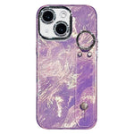 เคสโทรศัพท์ TPU พร้อมที่ยึดสายรัดข้อมือพื้นผิวโลหะเหมือนฟอยล์ชุบ สำหรับ iPhone 13