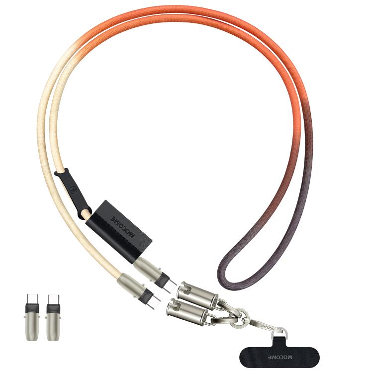 สายชาร์จแบบ Type-C เป็น Type-C พร้อมฟังก์ชันหลากหลาย ปรับเป็นสายคล้องโทรศัพท์แบบ Crossbody ได้ รุ่น MOCOME W3