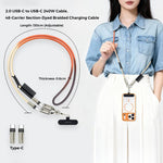 สายชาร์จแบบ Type-C เป็น Type-C พร้อมฟังก์ชันหลากหลาย ปรับเป็นสายคล้องโทรศัพท์แบบ Crossbody ได้ รุ่น MOCOME W3