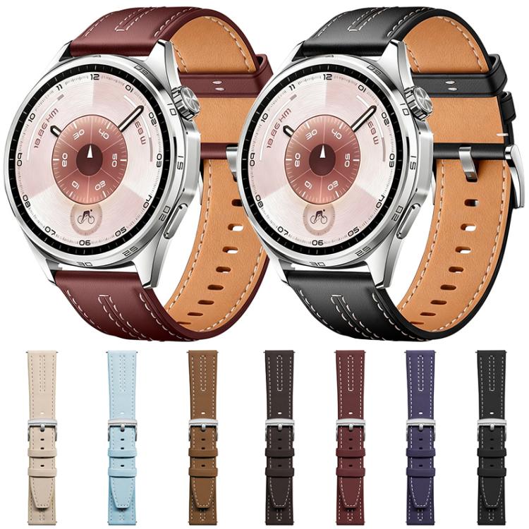 xDfind Composite Cowhide Texture Vegan Leather Watch Band, 18mm For Huawei Watch GT 6 41mm, 20mm, 22mm