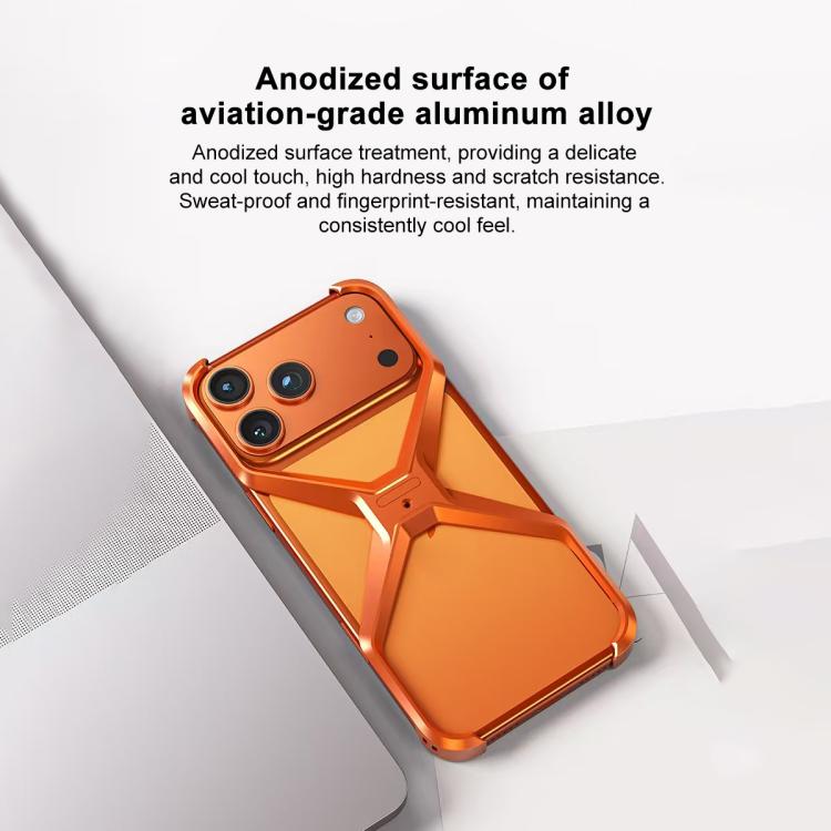 เคสโทรศัพท์โลหะรูปตัว X แบบไม่มีขอบ สำหรับ iPhone 17 Pro Max, สำหรับ iPhone 17 Pro