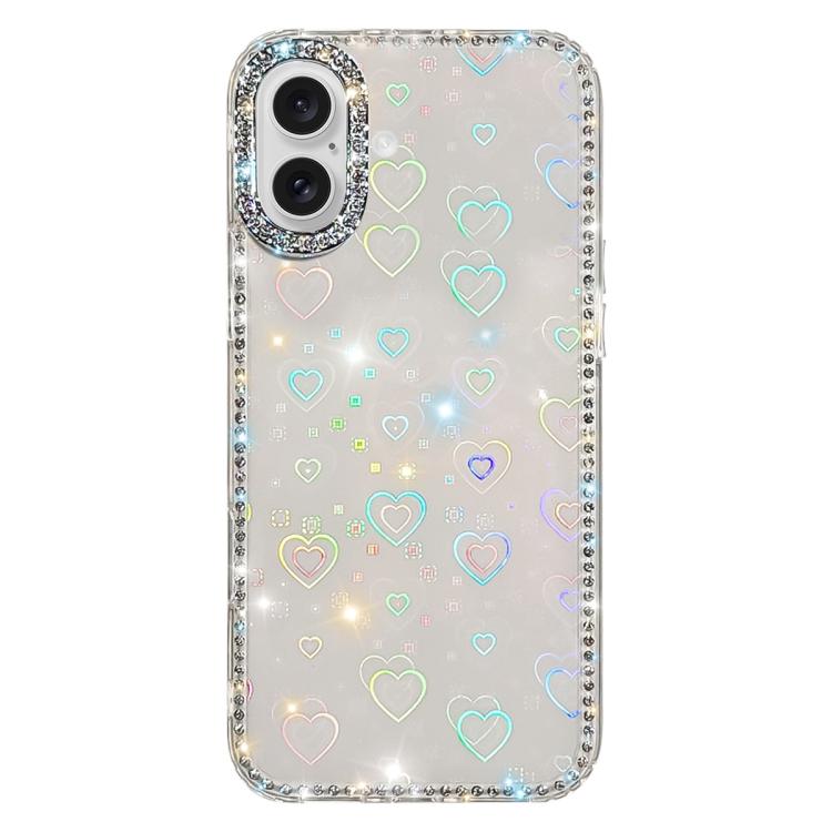 เคสโทรศัพท์ไฮบริด TPU PC IMD สองด้านประดับเพชร สำหรับ iPhone 17 Pro Max, สำหรับ iPhone 17 Pro, สำหรับ iPhone 17, สำหรับ iPhone Air, สำหรับ iPhone 16 Pro Max, สำหรับ iPhone 16 Pro, สำหรับ iPhone 16 Plus, สำหรับ iPhone 16