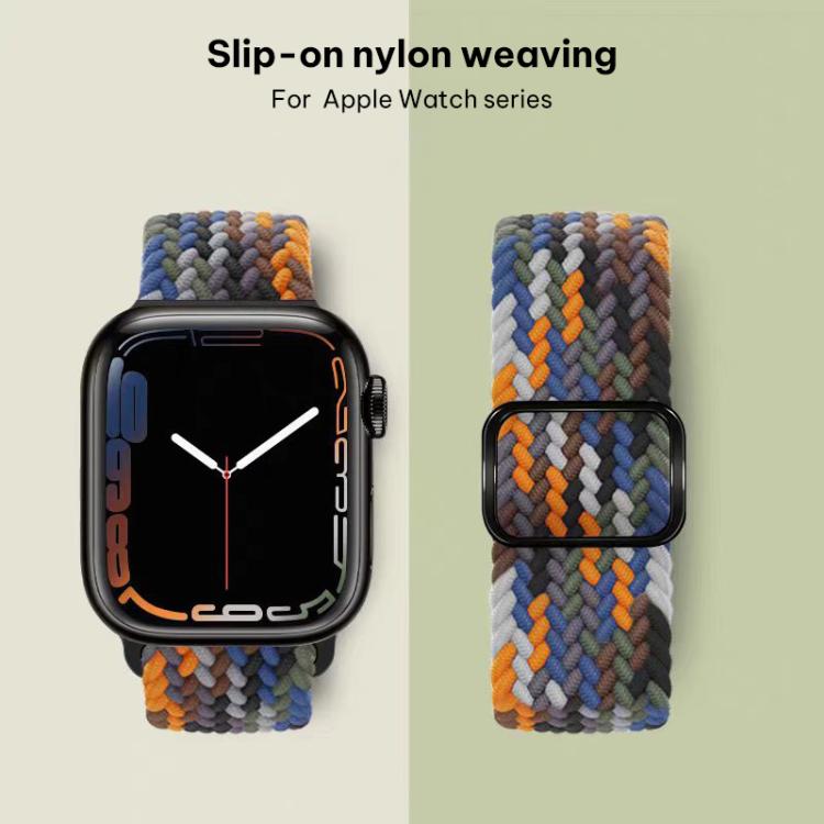 สายรัดนาฬิกาไนลอนถัก xDfind พร้อมหัวเข็มขัดเลื่อน สำหรับ Apple Watch ขนาด 42 / 44 / 45 / 46 / 49 มม. และ Apple Watch ขนาด 38 / 40 / 41 / S11 42 มม.