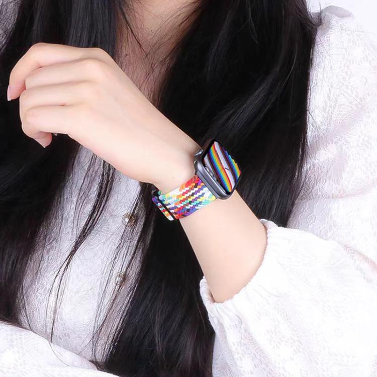 สายรัดนาฬิกาไนลอนถัก xDfind พร้อมหัวเข็มขัดเลื่อน สำหรับ Apple Watch ขนาด 42 / 44 / 45 / 46 / 49 มม. และ Apple Watch ขนาด 38 / 40 / 41 / S11 42 มม.