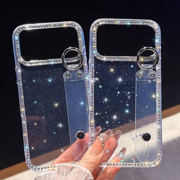 เคสโทรศัพท์พร้อมสายรัดข้อมือประดับคริสตัลกลิตเตอร์ สำหรับ iPhone 17 Pro, สำหรับ iPhone 17, สำหรับ iPhone Air, สำหรับ iPhone 16 Pro Max, สำหรับ iPhone 16 Pro, สำหรับ iPhone 16 Plus, สำหรับ iPhone 16, สำหรับ iPhone 15 Pro Max