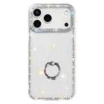 เคสโทรศัพท์ไฮบริด TPU PC IMD สองด้านประดับเพชรพร้อมที่จับแหวน สำหรับ iPhone 17 Pro Max, สำหรับ iPhone 17 Pro, สำหรับ iPhone 17, สำหรับ iPhone Air, สำหรับ iPhone 16 Pro Max, สำหรับ iPhone 16 Pro, สำหรับ iPhone 16 Plus, สำหรับ iPhone 16