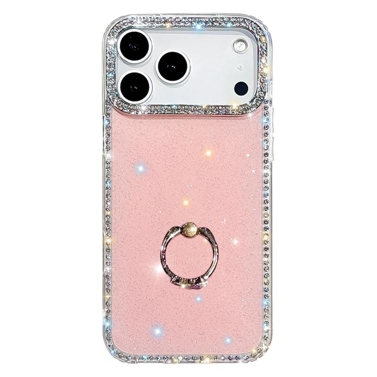 เคสโทรศัพท์ไฮบริด TPU PC IMD สองด้านประดับเพชรพร้อมที่จับแหวน สำหรับ iPhone 17 Pro Max, สำหรับ iPhone 17 Pro, สำหรับ iPhone 17, สำหรับ iPhone Air, สำหรับ iPhone 16 Pro Max, สำหรับ iPhone 16 Pro, สำหรับ iPhone 16 Plus, สำหรับ iPhone 16