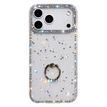 เคสโทรศัพท์ไฮบริด TPU PC IMD สองด้านประดับเพชรพร้อมที่จับแหวน สำหรับ iPhone 17 Pro Max, สำหรับ iPhone 17 Pro, สำหรับ iPhone 17, สำหรับ iPhone Air, สำหรับ iPhone 16 Pro Max, สำหรับ iPhone 16 Pro, สำหรับ iPhone 16 Plus, สำหรับ iPhone 16