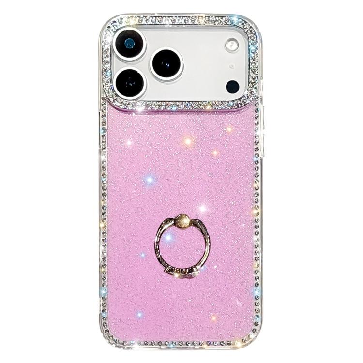 เคสโทรศัพท์ไฮบริด TPU PC IMD สองด้านประดับเพชรพร้อมที่จับแหวน สำหรับ iPhone 17 Pro Max, สำหรับ iPhone 17 Pro, สำหรับ iPhone 17, สำหรับ iPhone Air, สำหรับ iPhone 16 Pro Max, สำหรับ iPhone 16 Pro, สำหรับ iPhone 16 Plus, สำหรับ iPhone 16