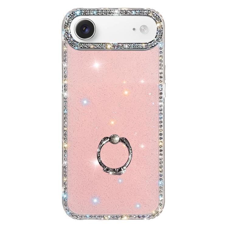 เคสโทรศัพท์ไฮบริด TPU PC IMD สองด้านประดับเพชรพร้อมที่จับแหวน สำหรับ iPhone 17 Pro Max, สำหรับ iPhone 17 Pro, สำหรับ iPhone 17, สำหรับ iPhone Air, สำหรับ iPhone 16 Pro Max, สำหรับ iPhone 16 Pro, สำหรับ iPhone 16 Plus, สำหรับ iPhone 16