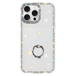 เคสโทรศัพท์ไฮบริด TPU PC IMD สองด้านประดับเพชรพร้อมที่จับแหวน สำหรับ iPhone 17 Pro Max, สำหรับ iPhone 17 Pro, สำหรับ iPhone 17, สำหรับ iPhone Air, สำหรับ iPhone 16 Pro Max, สำหรับ iPhone 16 Pro, สำหรับ iPhone 16 Plus, สำหรับ iPhone 16