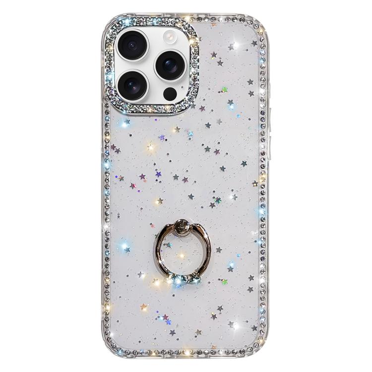 เคสโทรศัพท์ไฮบริด TPU PC IMD สองด้านประดับเพชรพร้อมที่จับแหวน สำหรับ iPhone 17 Pro Max, สำหรับ iPhone 17 Pro, สำหรับ iPhone 17, สำหรับ iPhone Air, สำหรับ iPhone 16 Pro Max, สำหรับ iPhone 16 Pro, สำหรับ iPhone 16 Plus, สำหรับ iPhone 16