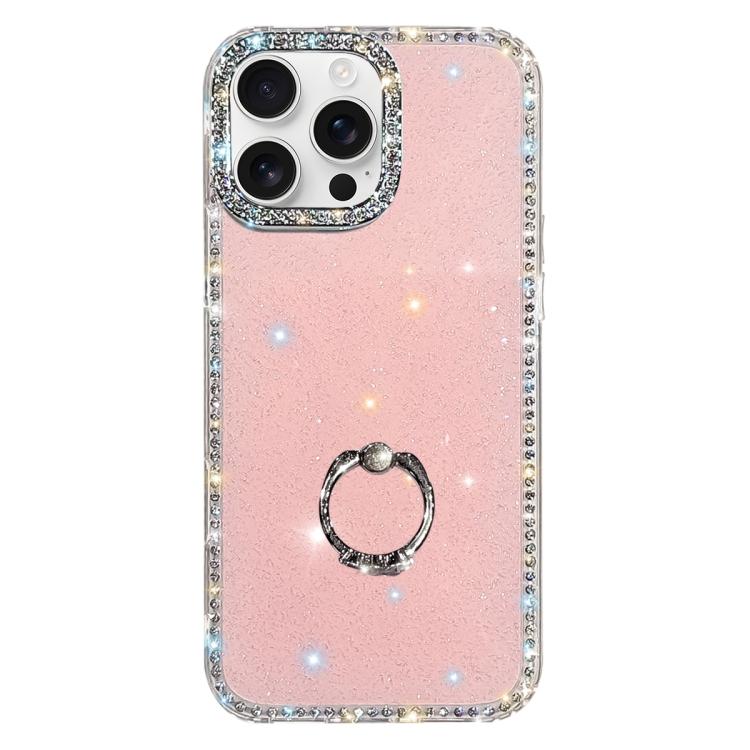 เคสโทรศัพท์ไฮบริด TPU PC IMD สองด้านประดับเพชรพร้อมที่จับแหวน สำหรับ iPhone 17 Pro Max, สำหรับ iPhone 17 Pro, สำหรับ iPhone 17, สำหรับ iPhone Air, สำหรับ iPhone 16 Pro Max, สำหรับ iPhone 16 Pro, สำหรับ iPhone 16 Plus, สำหรับ iPhone 16