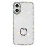 เคสโทรศัพท์ไฮบริด TPU PC IMD สองด้านประดับเพชรพร้อมที่จับแหวน สำหรับ iPhone 17 Pro Max, สำหรับ iPhone 17 Pro, สำหรับ iPhone 17, สำหรับ iPhone Air, สำหรับ iPhone 16 Pro Max, สำหรับ iPhone 16 Pro, สำหรับ iPhone 16 Plus, สำหรับ iPhone 16