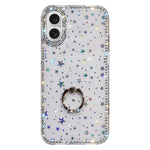 เคสโทรศัพท์ไฮบริด TPU PC IMD สองด้านประดับเพชรพร้อมที่จับแหวน สำหรับ iPhone 17 Pro Max, สำหรับ iPhone 17 Pro, สำหรับ iPhone 17, สำหรับ iPhone Air, สำหรับ iPhone 16 Pro Max, สำหรับ iPhone 16 Pro, สำหรับ iPhone 16 Plus, สำหรับ iPhone 16