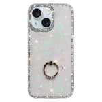 เคสโทรศัพท์ไฮบริด TPU PC IMD สองด้านประดับเพชรพร้อมที่จับแหวน สำหรับ iPhone 15 Pro Max, สำหรับ iPhone 15 Pro, สำหรับ iPhone 15, สำหรับ iPhone 14, สำหรับ iPhone 14 Pro, สำหรับ iPhone 14 Pro Max, สำหรับ iPhone 13 Pro Max, สำหรับ iPhone 13 Pro