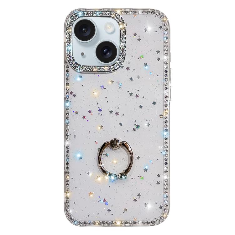 เคสโทรศัพท์ไฮบริด TPU PC IMD สองด้านประดับเพชรพร้อมที่จับแหวน สำหรับ iPhone 15 Pro Max, สำหรับ iPhone 15 Pro, สำหรับ iPhone 15, สำหรับ iPhone 14, สำหรับ iPhone 14 Pro, สำหรับ iPhone 14 Pro Max, สำหรับ iPhone 13 Pro Max, สำหรับ iPhone 13 Pro