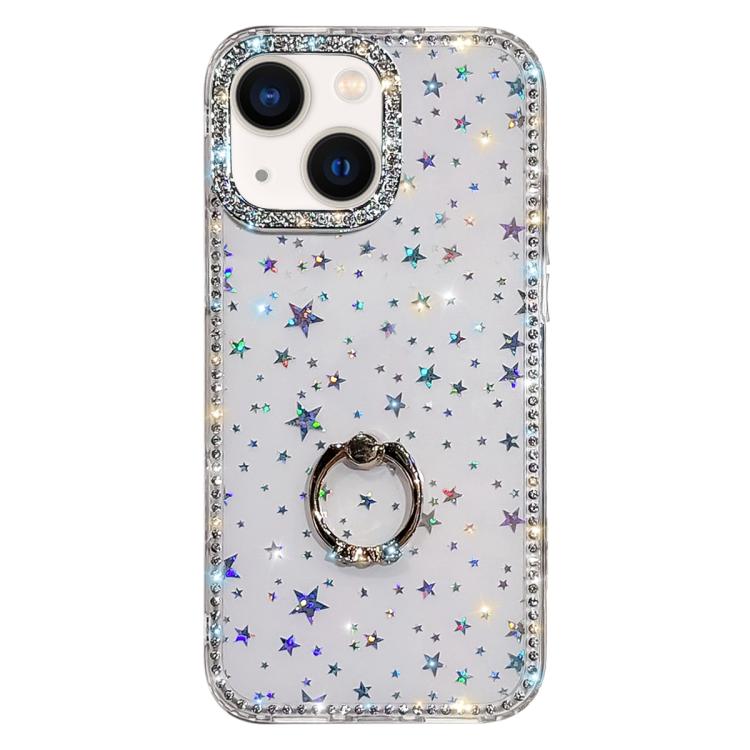 เคสโทรศัพท์ไฮบริด TPU PC IMD สองด้านประดับเพชรพร้อมที่จับแหวน สำหรับ iPhone 15 Pro Max, สำหรับ iPhone 15 Pro, สำหรับ iPhone 15, สำหรับ iPhone 14, สำหรับ iPhone 14 Pro, สำหรับ iPhone 14 Pro Max, สำหรับ iPhone 13 Pro Max, สำหรับ iPhone 13 Pro