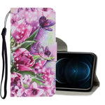 Coloured Drawing Pattern Horizontal Flip PU Leather Case with Holder & Card Slots & Wallet & Lanyard, For iPhone 12 Pro Max