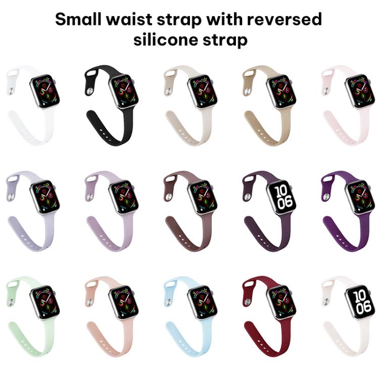 สายรัดนาฬิกาซิลิโคนหัวเข็มขัดกลับเอวเล็ก xDfind สำหรับ Apple Watch 38 / 40 / 41 / S11 42 มม.