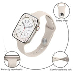 สายรัดนาฬิกาซิลิโคนหัวเข็มขัดกลับเอวเล็ก xDfind สำหรับ Apple Watch 38 / 40 / 41 / S11 42 มม.