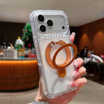 เคสโทรศัพท์แม่เหล็กพร้อมที่จับหมุนโลหะใส สำหรับ iPhone 17 Pro Max, สำหรับ iPhone 17 Pro