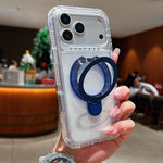 เคสโทรศัพท์แม่เหล็กพร้อมที่จับหมุนโลหะใส สำหรับ iPhone 17 Pro Max, สำหรับ iPhone 17 Pro